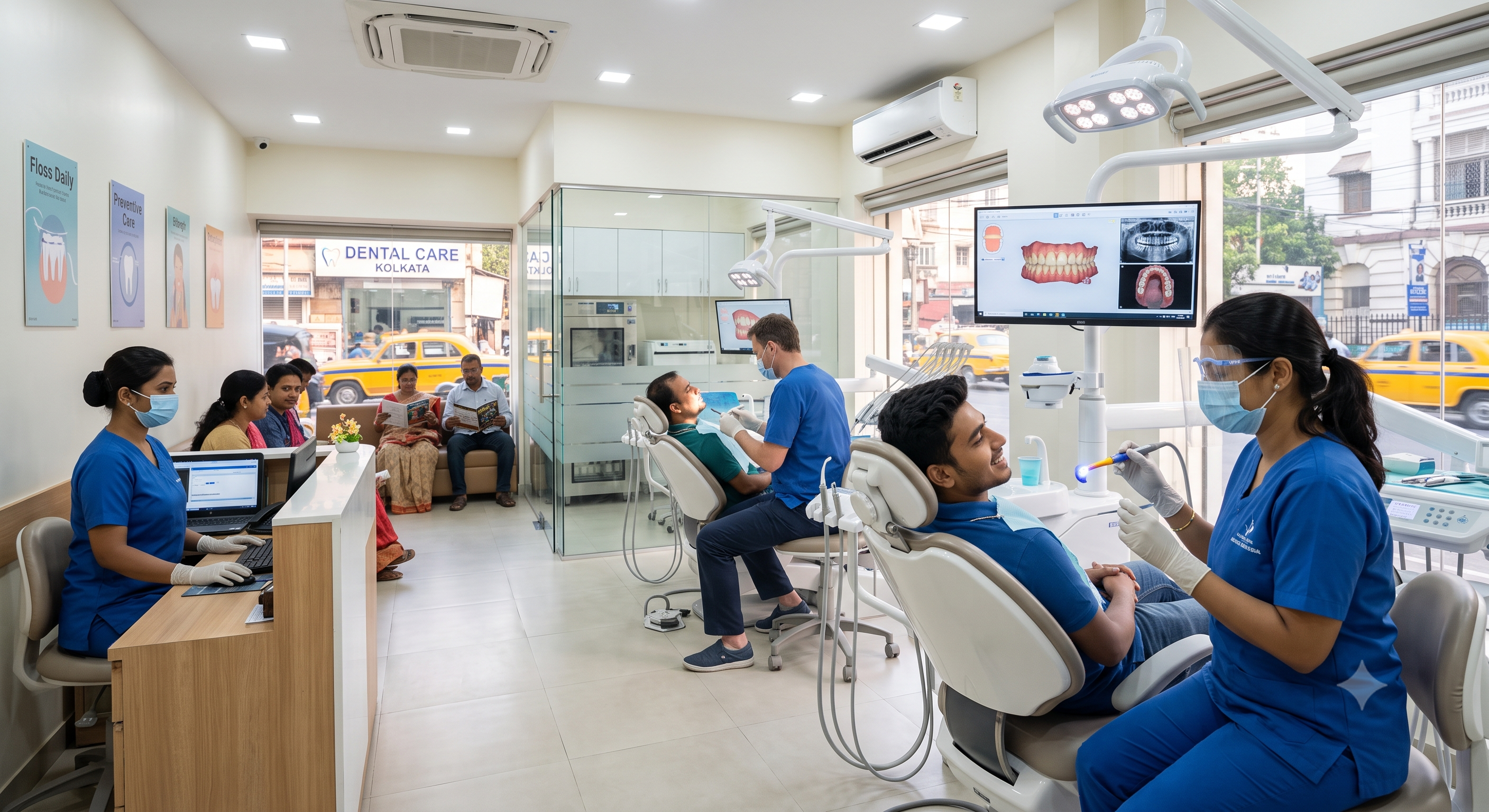 Specialist dentist performing painless root canal treatment using digital rotary endodontic tools at Care N Cure Dental Clinic in Rajarhat, Kolkata.